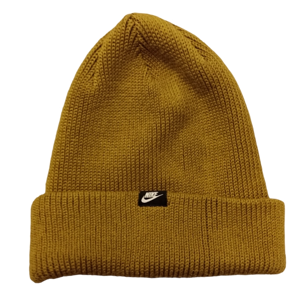Vintage Nike dark yellow beanie y2k - Picture 1 of 2